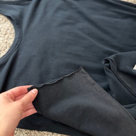 FRANK & EILEEN Heritage Jersey Tank Jumpsuit Sz S Black Essential Basic - Picture 11 of 16